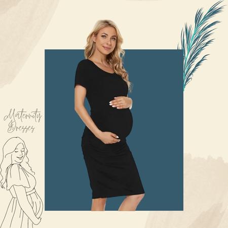 Smallshow Short Sleeve Maternity Dress